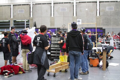 packing up and breaking down the pits