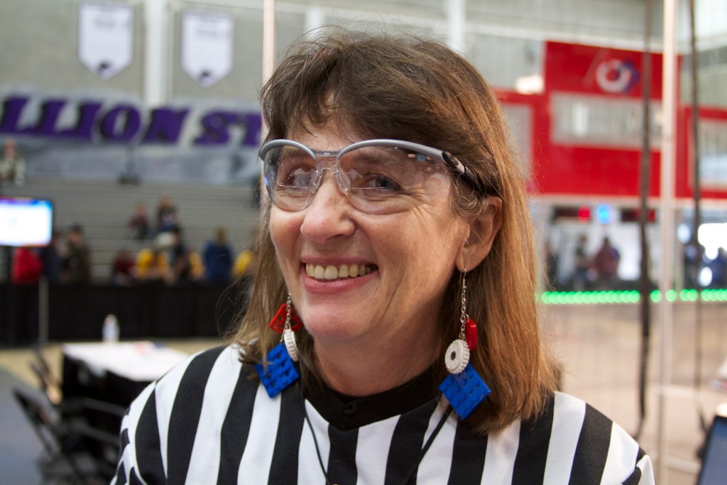 Ref wearing awesome earrings