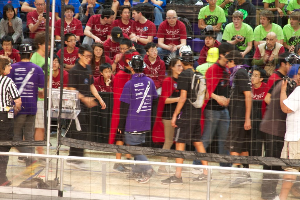 Shaking hands before finals