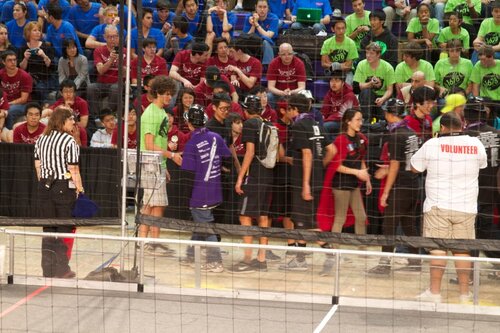 Shaking hands before finals