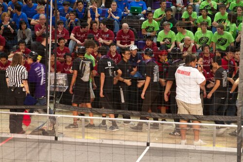 Shaking hands before finals