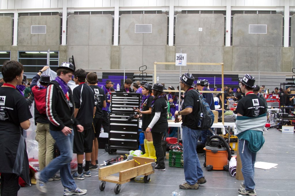 packing up and breaking down the pits