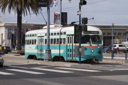 Vintage Street car on the Embarcadero