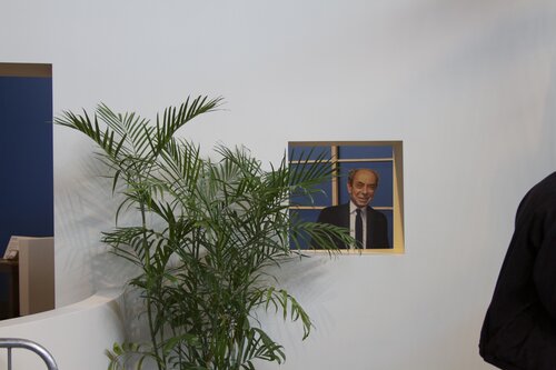 Founder in the window