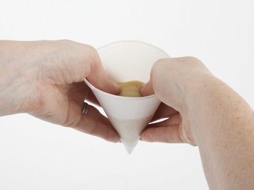 Sconic Sections: pressing dough into wrapper