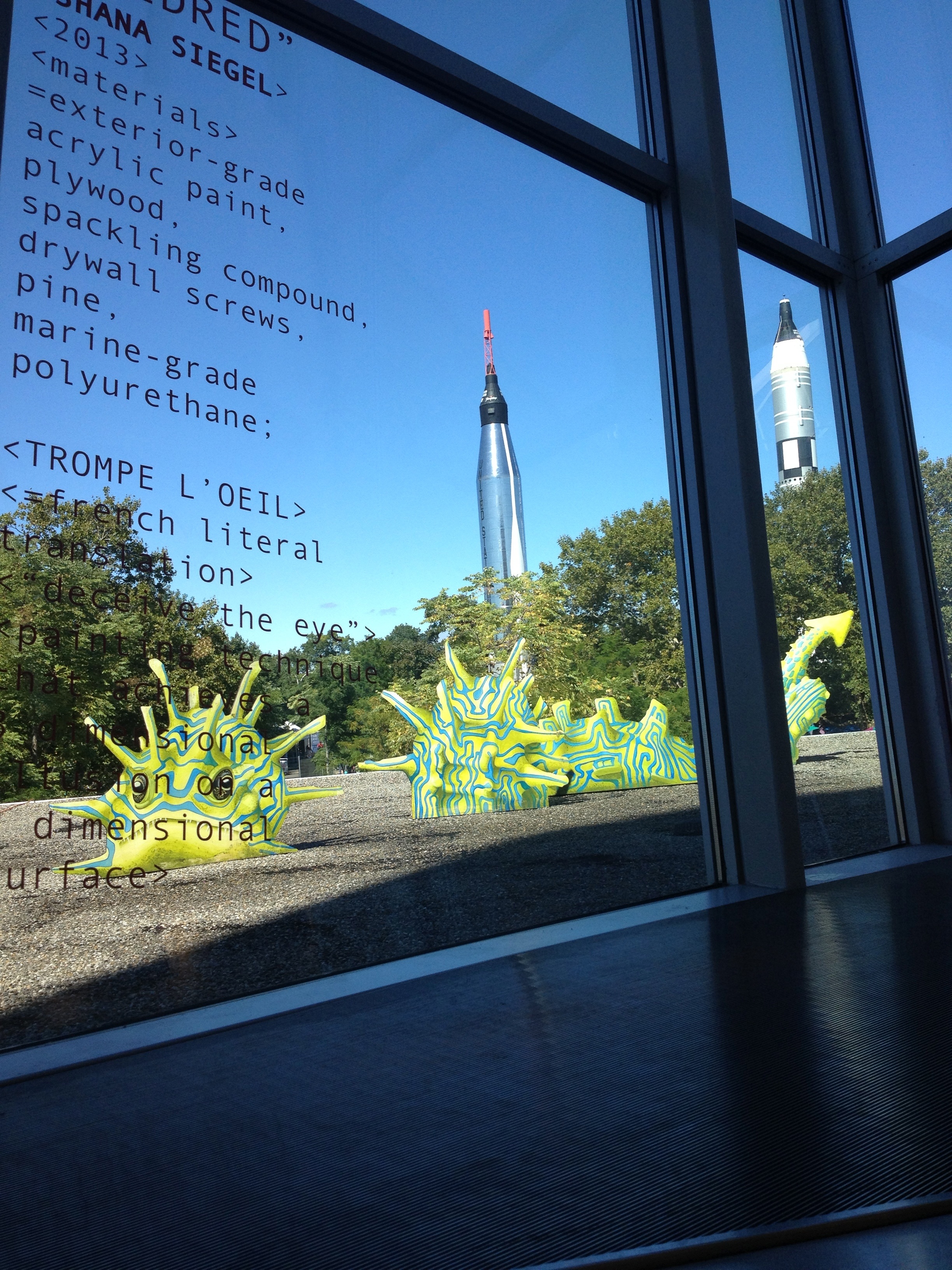 Mildred in front of the NYSCI rockets