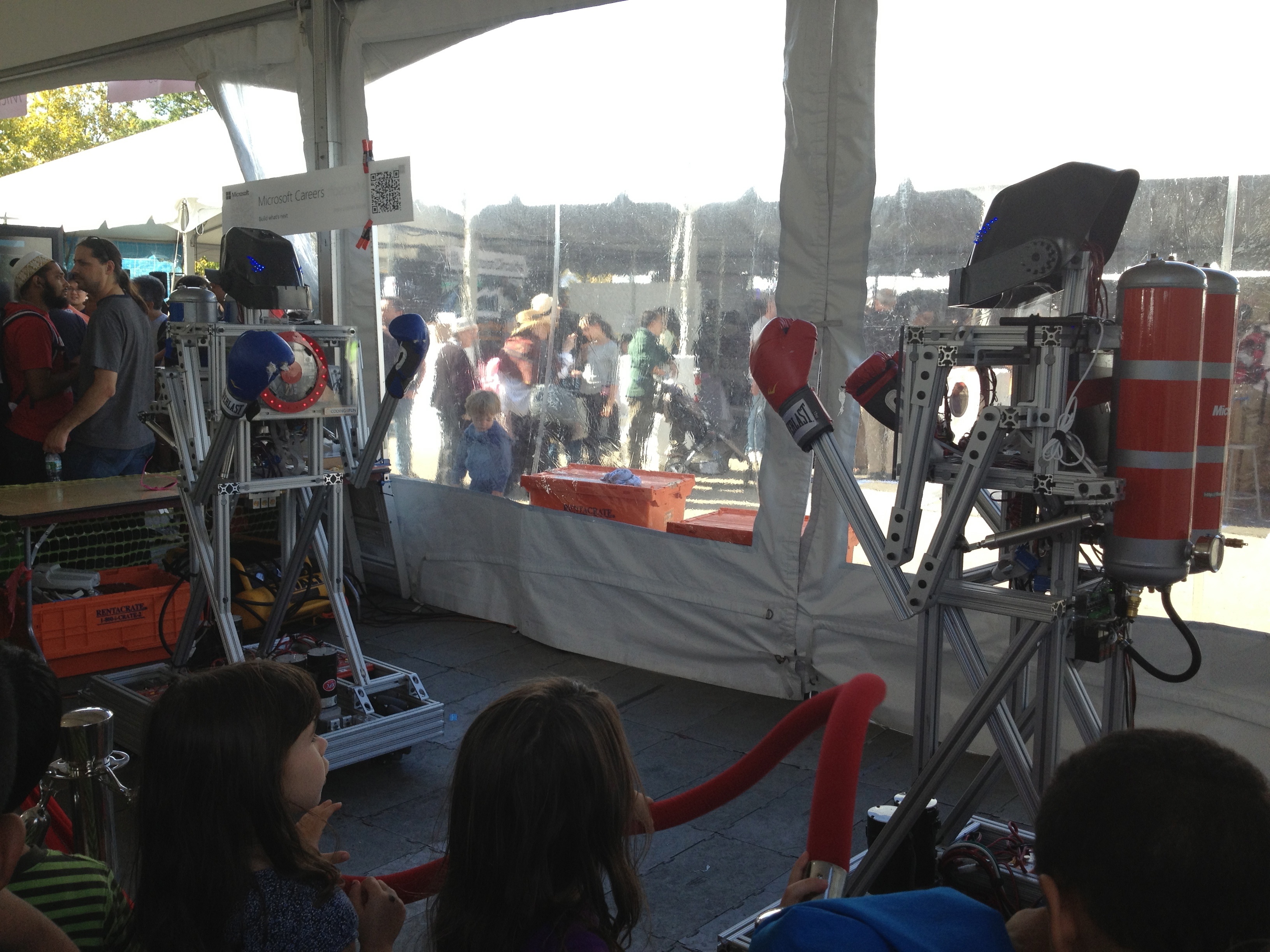 Rock em sock em on a human scale