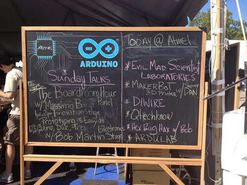 Atmel tent: Evil Mad Scientist, DIWire, Qtechnow, Ardulab