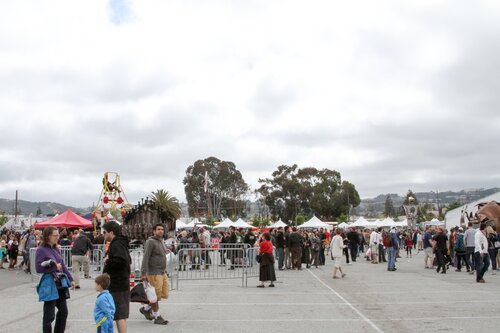 Flaming robots and pedaled ferris wheel