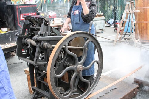 Steam powered printing press