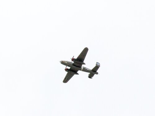 B-25 over Maker Faire