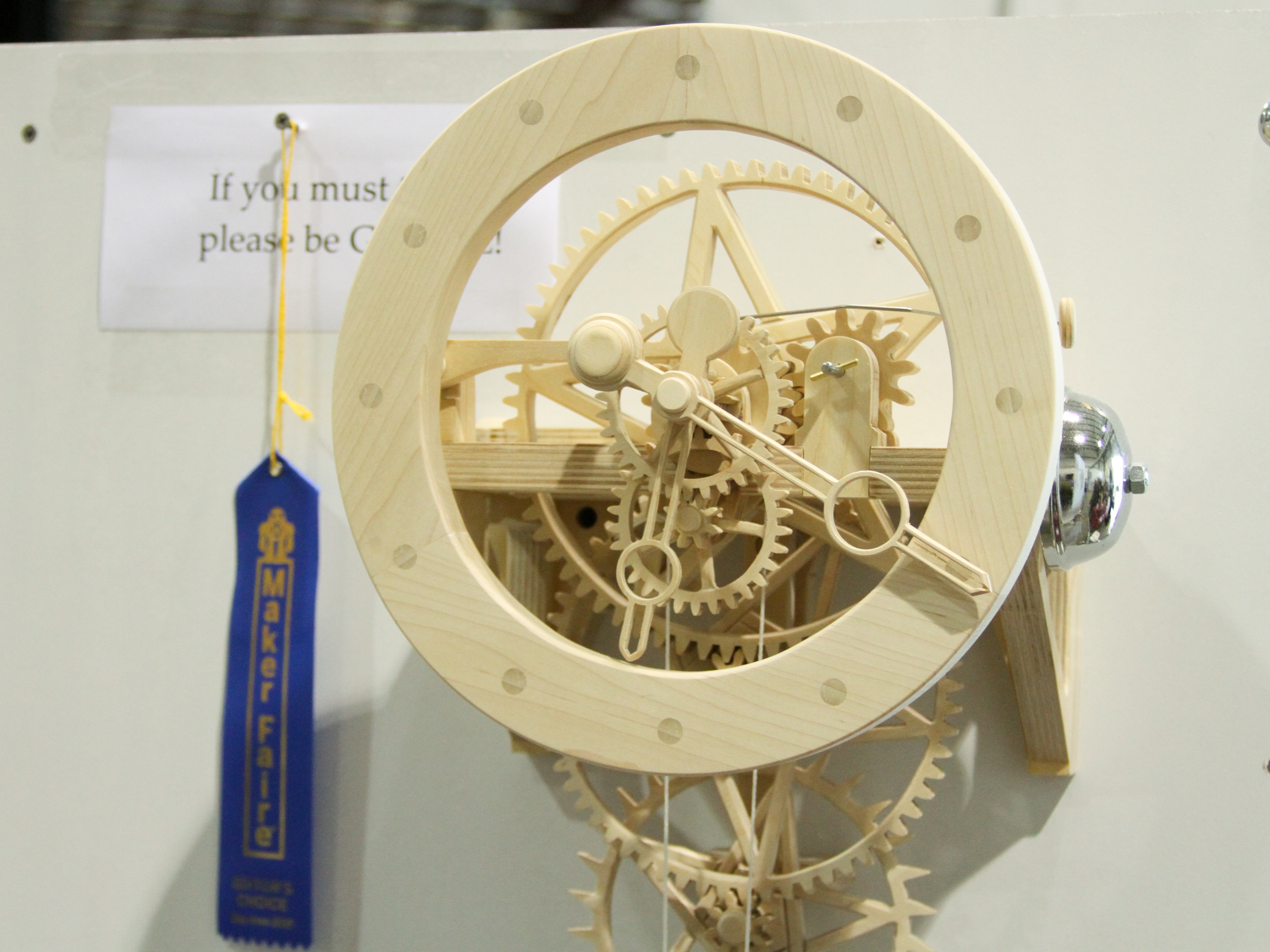 Wooden gear clock