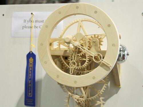 Wooden gear clock