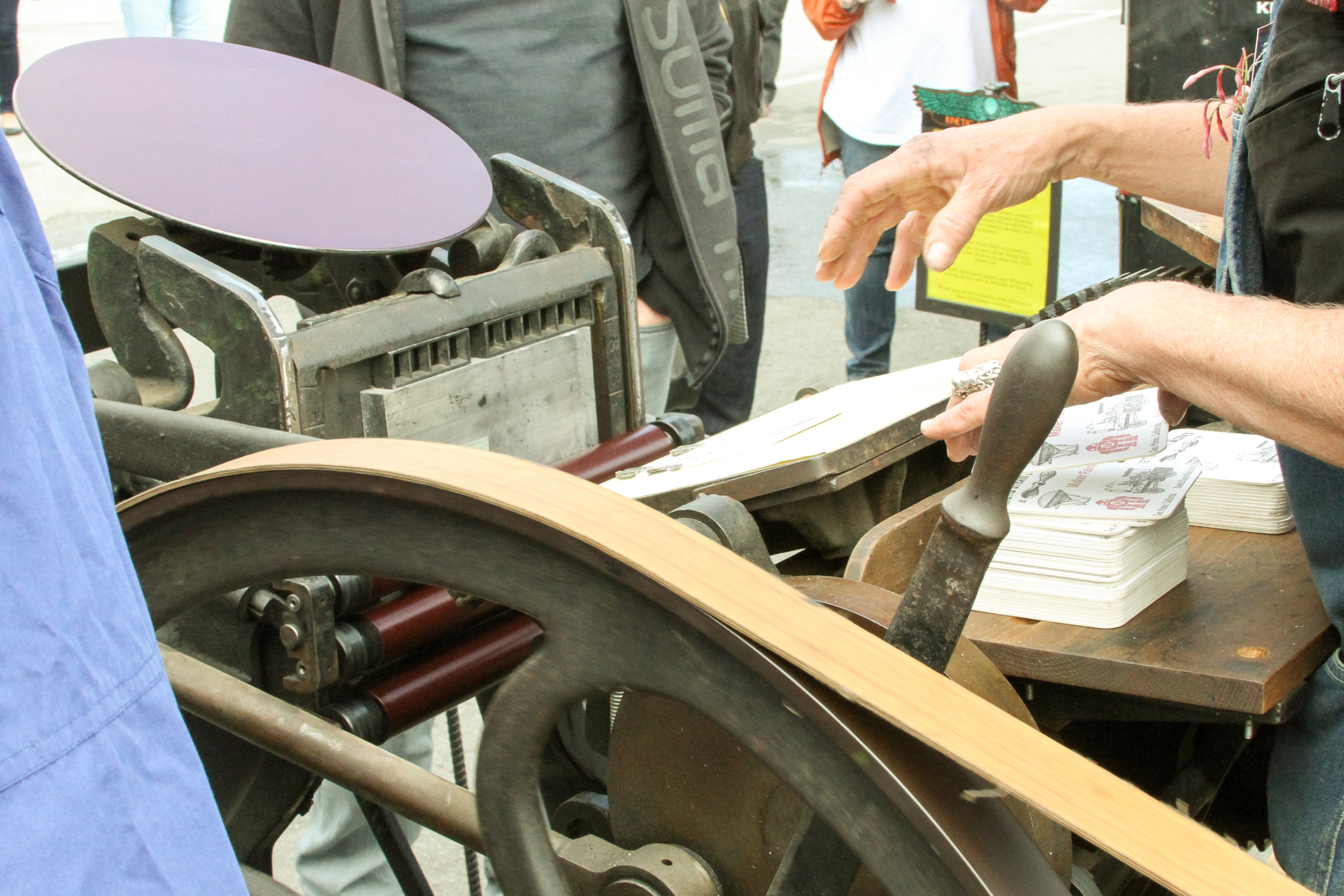 Steam powered printing press