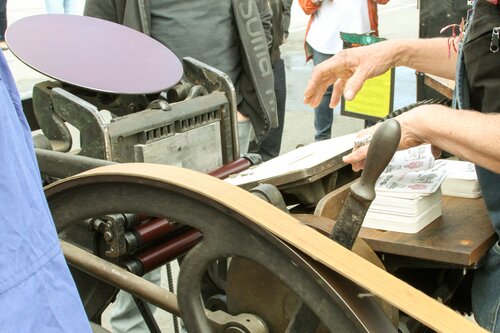 Steam powered printing press