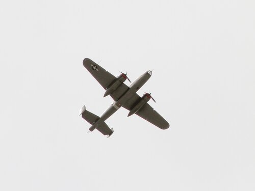 B-25 over Maker Faire