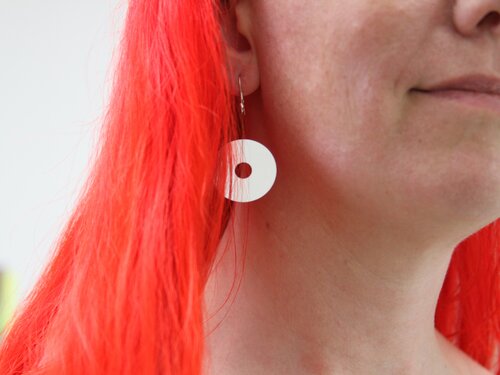 Wearing my new earrings