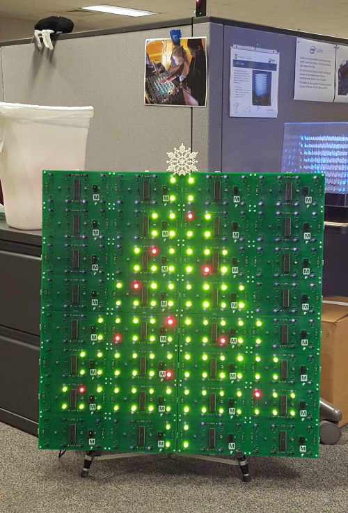 LED Christmas tree on Octolively derivative boards