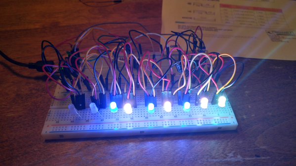 LEDs in breadboard