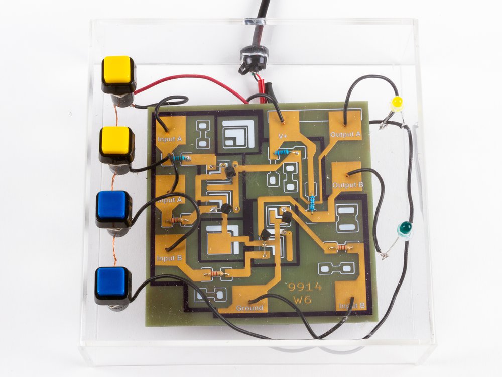 uL914 discrete version switch and LED circuit